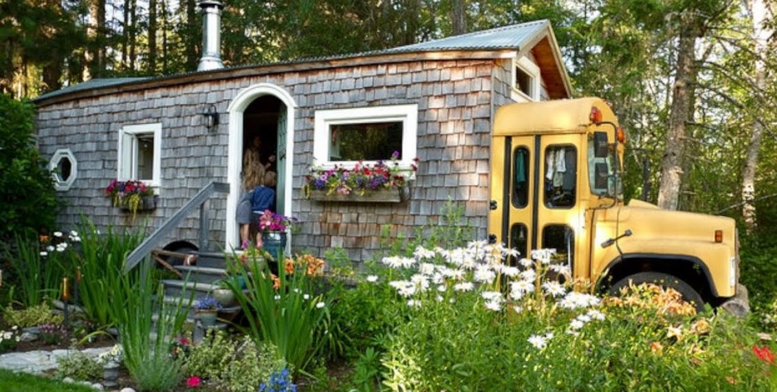 Couple Turns Skoolie, Short-Bus & Container Into Family Home...