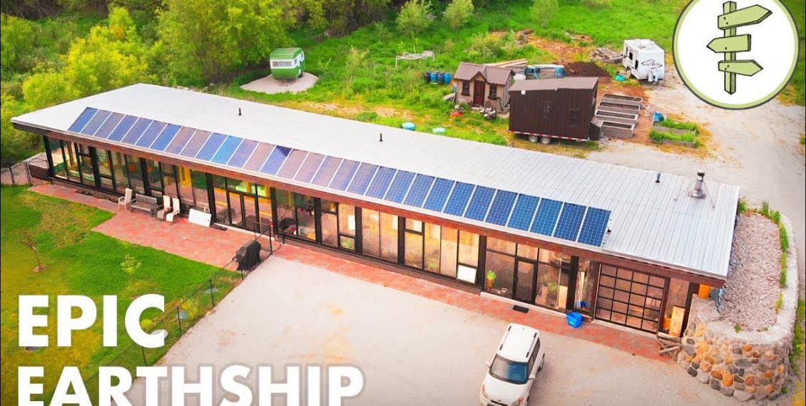 Man Living In A Epic Sustainable & Innovative Earthship Home...