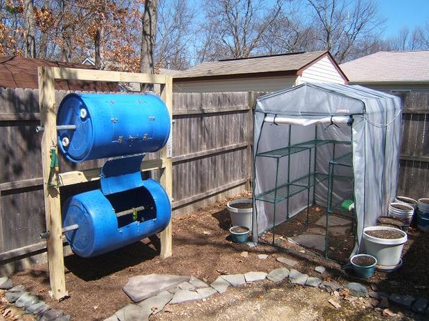 How To Make A Double Decker Barrel Composter...