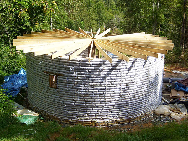 Building An Earthbag Round House For Less Than $5,000...