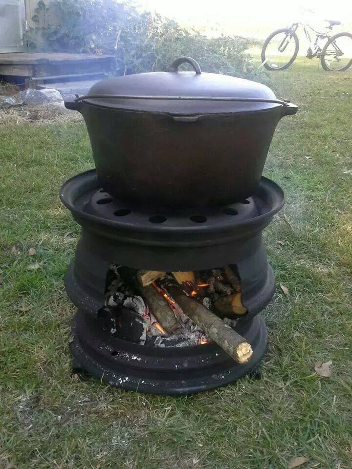 How To Make A BBQ / Grill Out Of Old Wheel Rims…