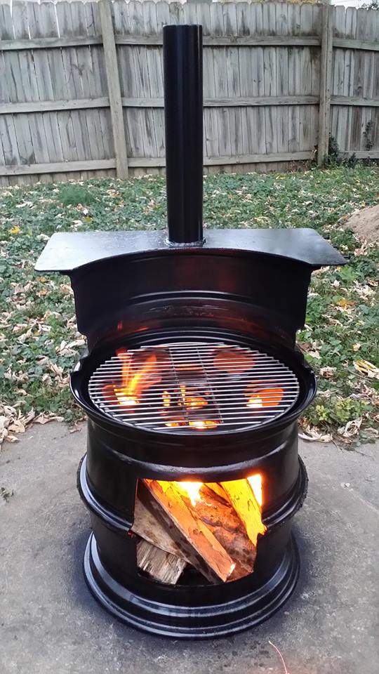 How To Make A BBQ / Grill Out Of Old Wheel Rims…