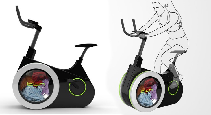 Exercise AND Wash Laundry With This Amazing Eco-Friendly Bicycle...