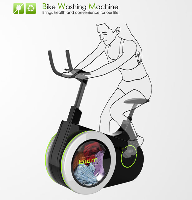 Exercise AND Wash Laundry With This Amazing Eco-Friendly Bicycle...