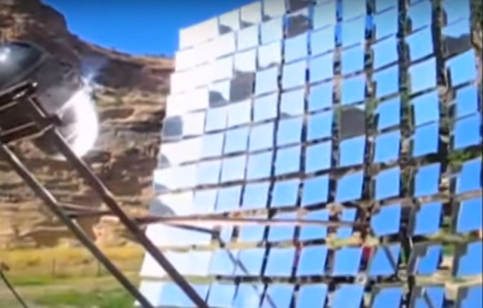 Homemade Solar Mirror Array Steam Engine 12KW Generator...