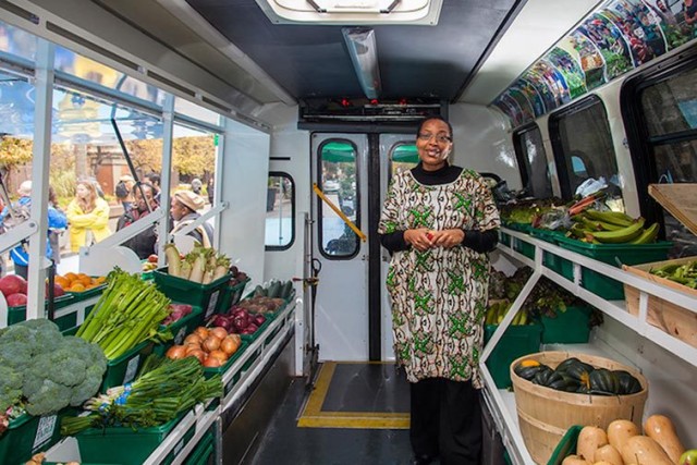 Bus Converted Into Mobile Food Market Brings Fresh Produce To Low-Income Neighbourhoods...