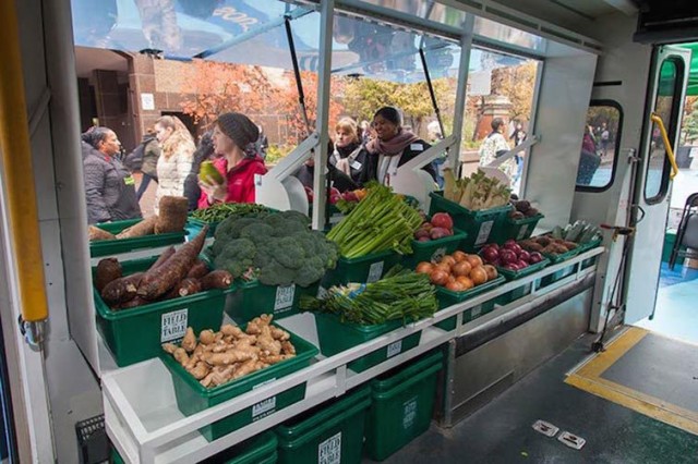 Bus Converted Into Mobile Food Market Brings Fresh Produce To Low-Income Neighbourhoods...