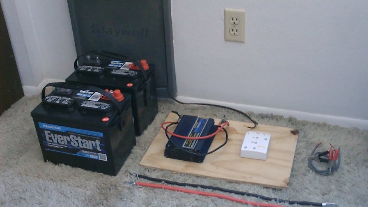 How To Build A Simple Off Grid Electricity Generation System Using Two Batteries...