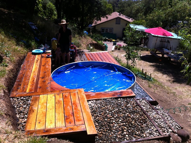 Galvanized Stock Tank Turned Into A Simple DIY Pool...