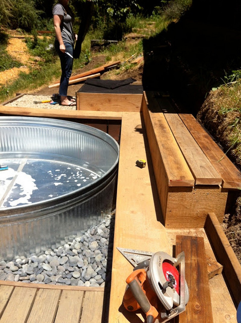 Galvanized Stock Tank Turned Into A Simple DIY Pool...