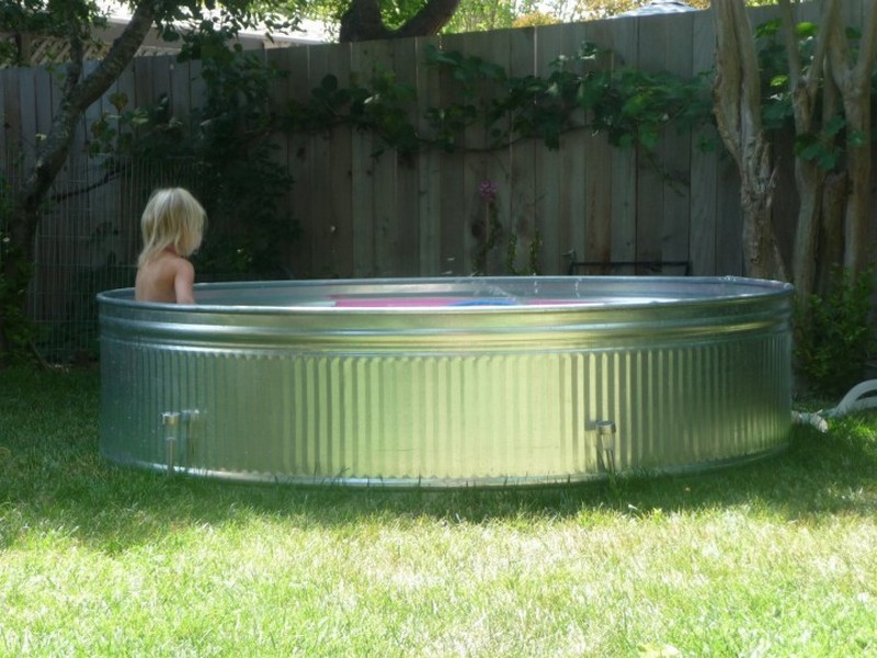 Galvanized Stock Tank Turned Into A Simple DIY Pool...