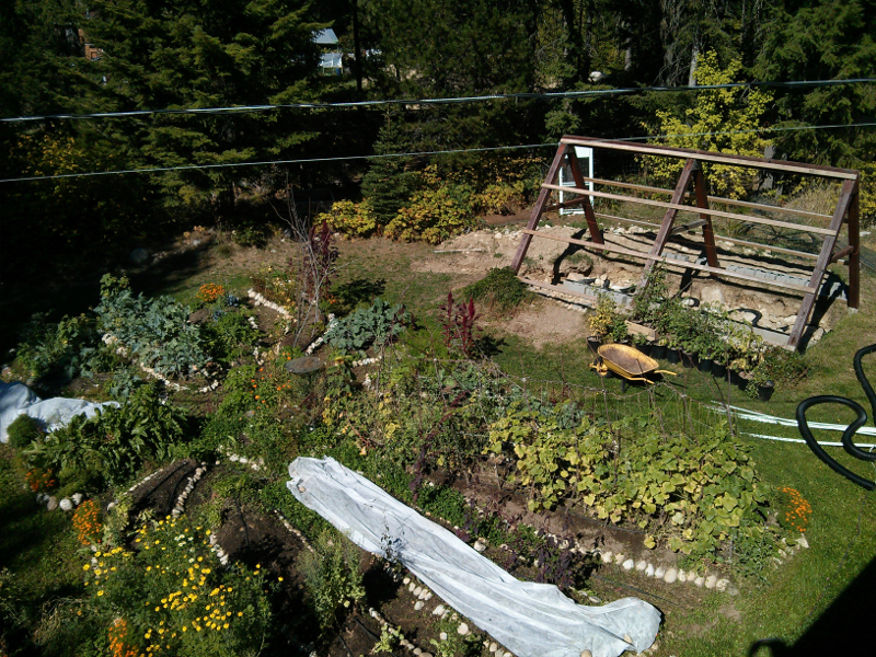 Timber Frame Swing Set Repurposed Into An Awesome Underground Greenhouse...