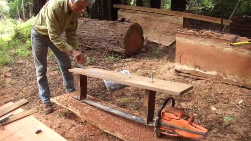 How To Turn A Tree Into Lumber Using A Homemade Alaskan Mill...