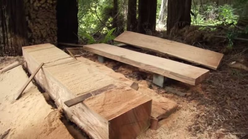 How To Turn A Tree Into Lumber Using A Homemade Alaskan Mill...