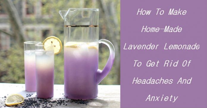 How To Make Home-Made Lavender Lemonade To Get Rid Of Headaches And Anxiety...
