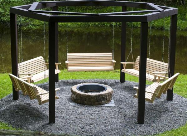 Awesome Fire Pit Swing Set DIY Project...