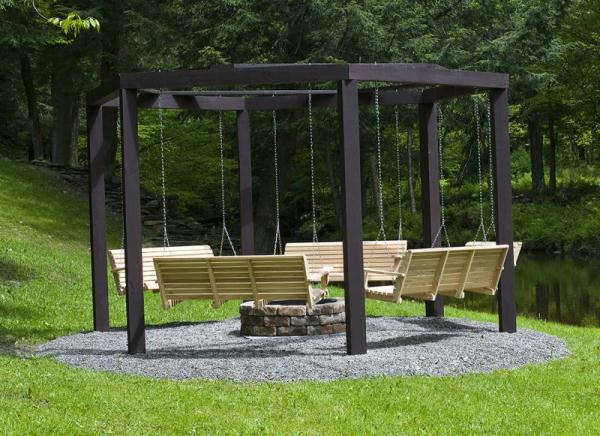 Awesome Fire Pit Swing Set DIY Project...