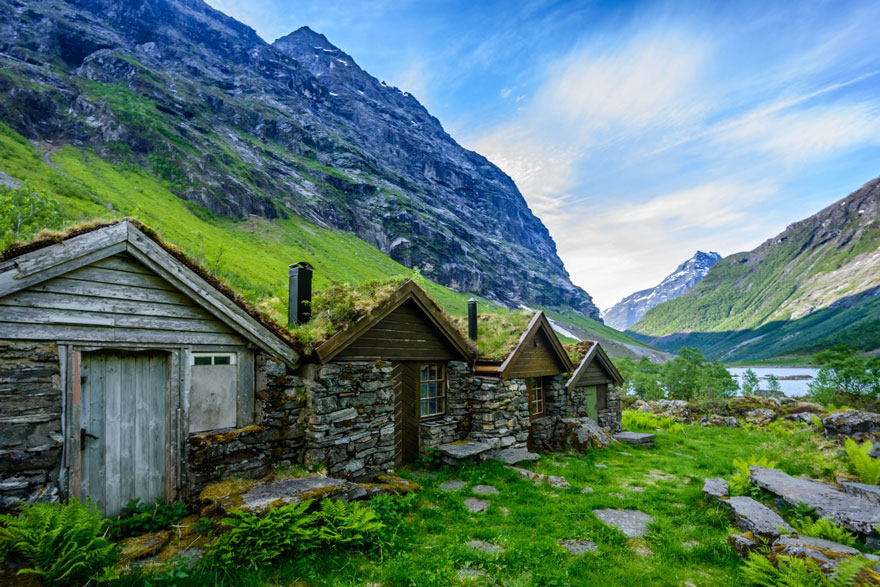 These Beautiful Green Roofed Scandinavian Homes Look Like Something Out Of A Fairytale...