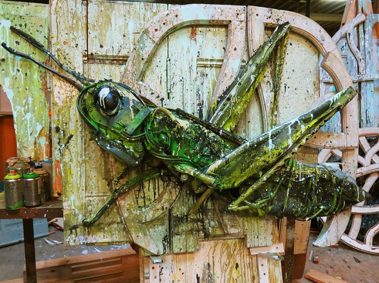 Street Artist Transforms Ordinary Junk Into Animals To Remind About Pollution...