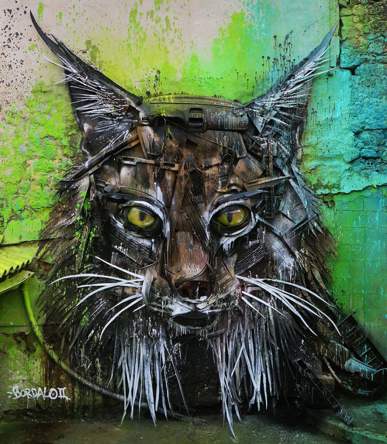 Street Artist Transforms Ordinary Junk Into Animals To Remind About Pollution...