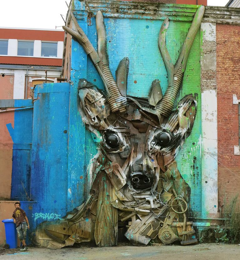 Street Artist Transforms Ordinary Junk Into Animals To Remind About Pollution...