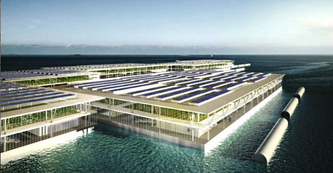 Giant Solar Floating Farm Could Produce 8,000 Tons Of Vegetables Annually...