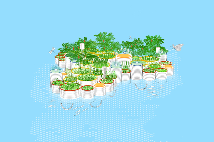 This Tiny Floating Garden Is Successfully Cleaning The Most Polluted Waterway In The U.S...