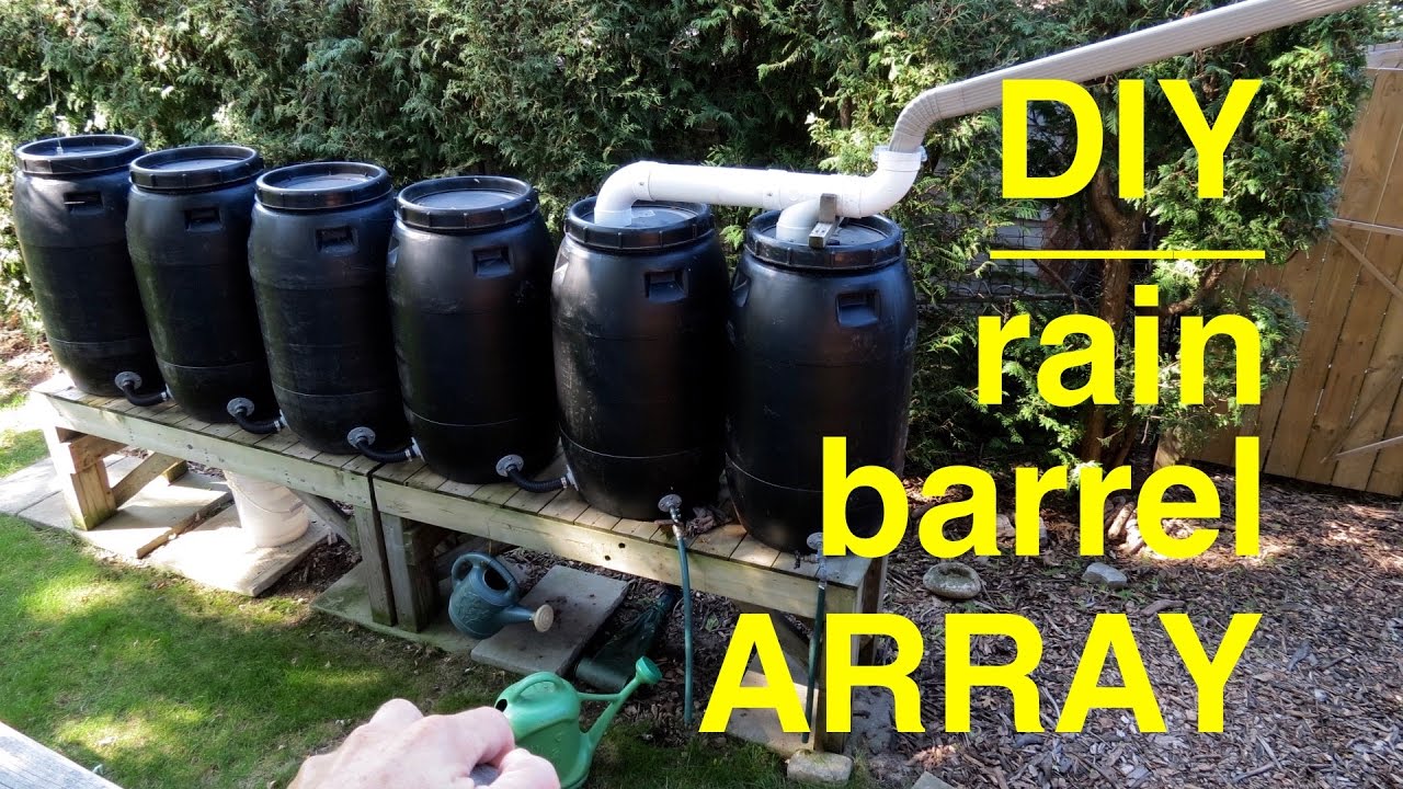 How To Make A DIY Rain Barrel Array...