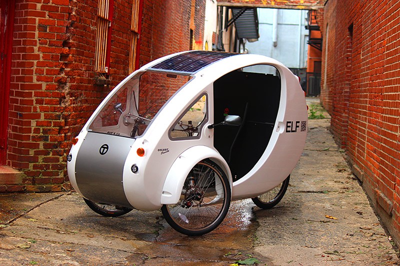 The ELF Solar Powered Car-Bike Goes 48 Miles Per Charge (Further If You Peddle)...