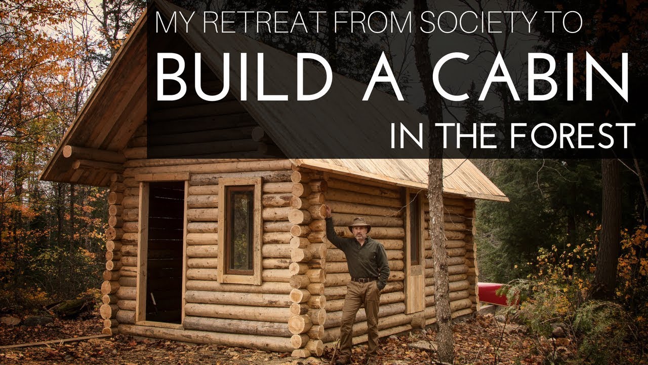 Man Builds Off Grid Log Cabin Alone In The Canadian Wilderness...
