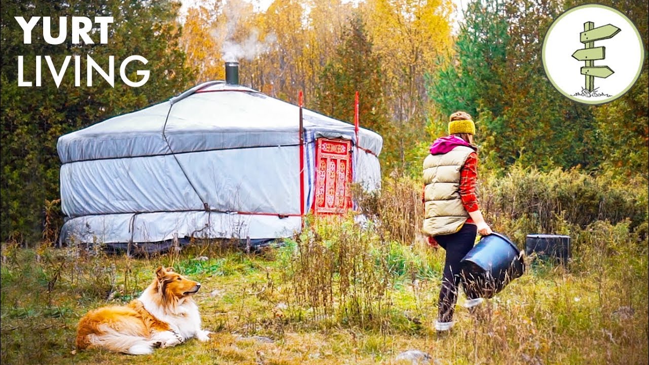 Woman Living Fully Off-Grid For 2 Years In A Tiny Yurt...