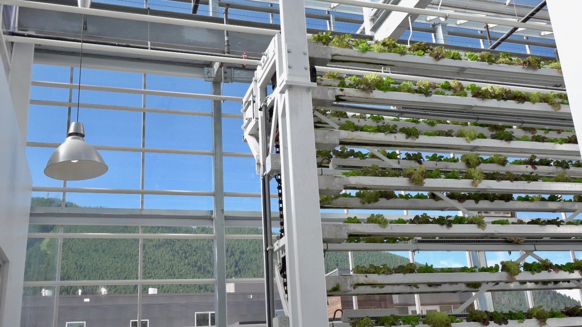 This 1/10th Of An Acre Vertical Farm Grows Produce Equivalent To 10 Acres Of Traditional Farming...