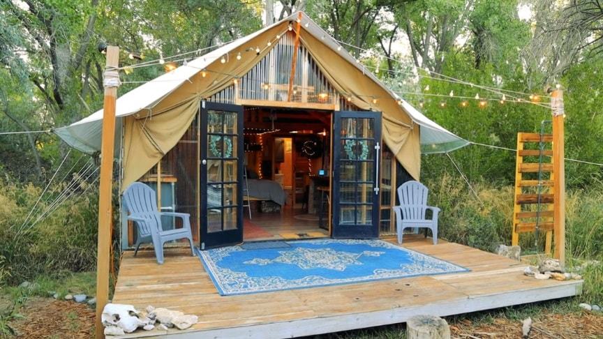 Back To Nature Living In A Beautiful Tiny House Tent...