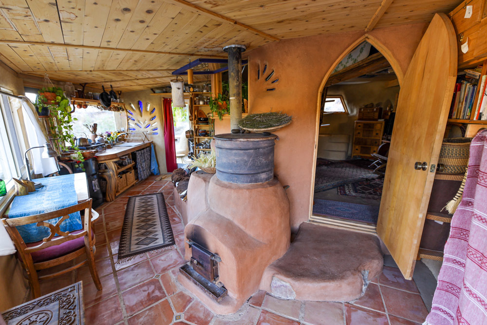 Off-The-Grid Desert Living In A Tiny Earthen Home & Permaculture Community...