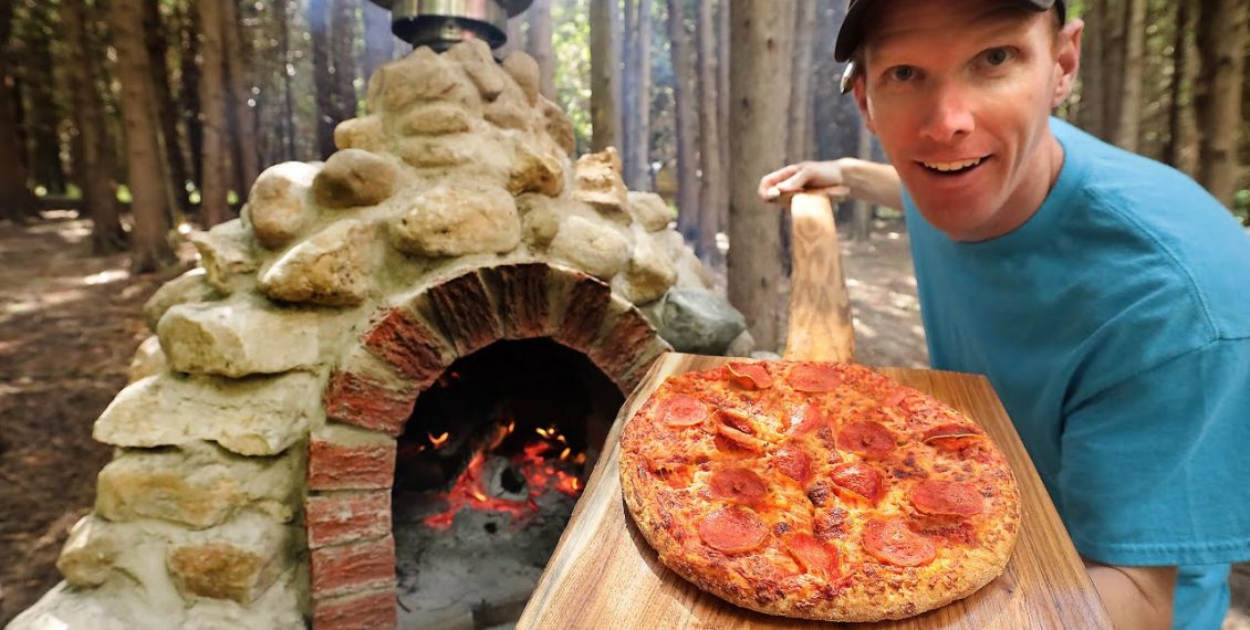 Building A Rock Pizza Oven At The Off Grid Cabin...