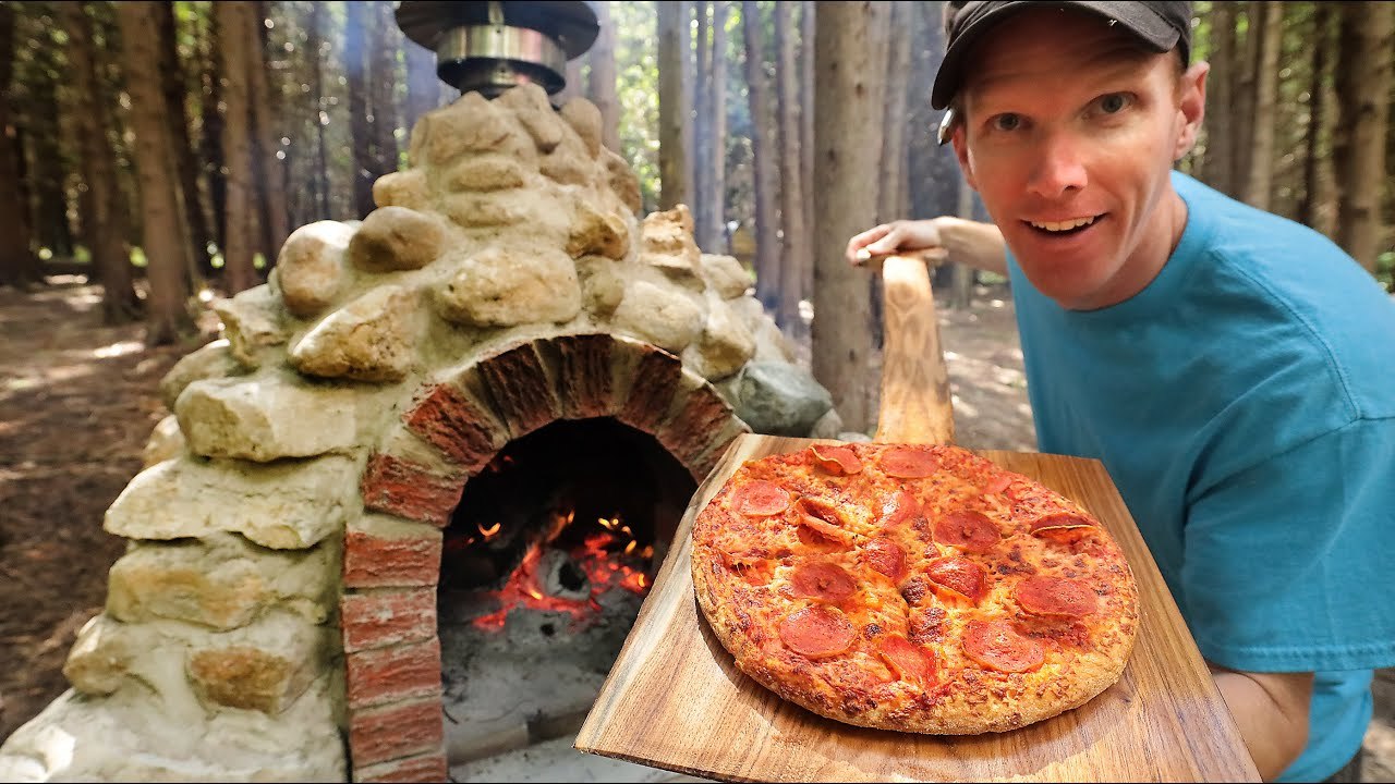 Building A Rock Pizza Oven At The Off Grid Cabin...