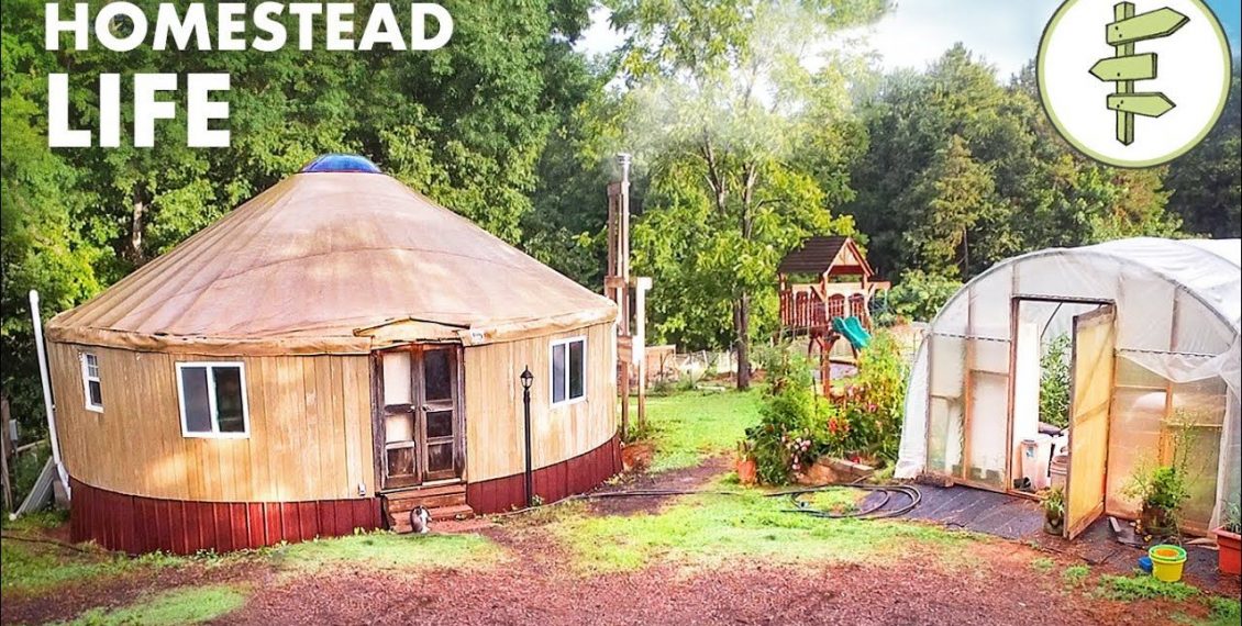 Self-Reliant Family Builds A Thriving Homestead While Living In A Tiny Yurt...