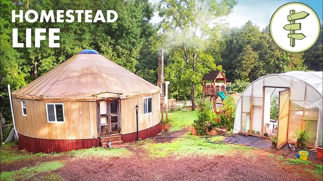 Self-Reliant Family Builds A Thriving Homestead While Living In A Tiny Yurt...