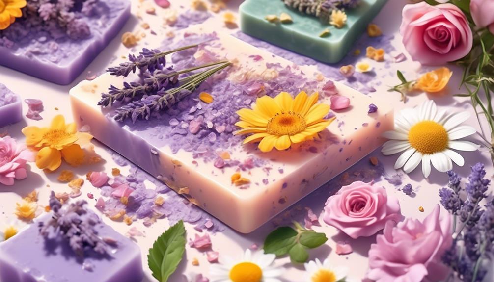 colorful botanicals for soap