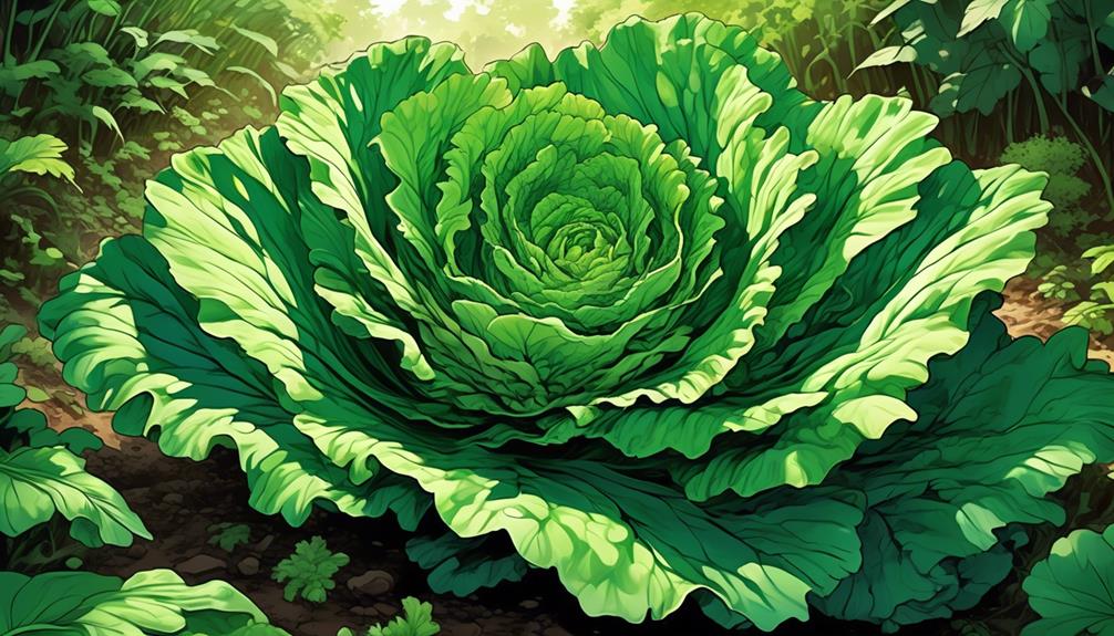 enormous leafy lettuce variety