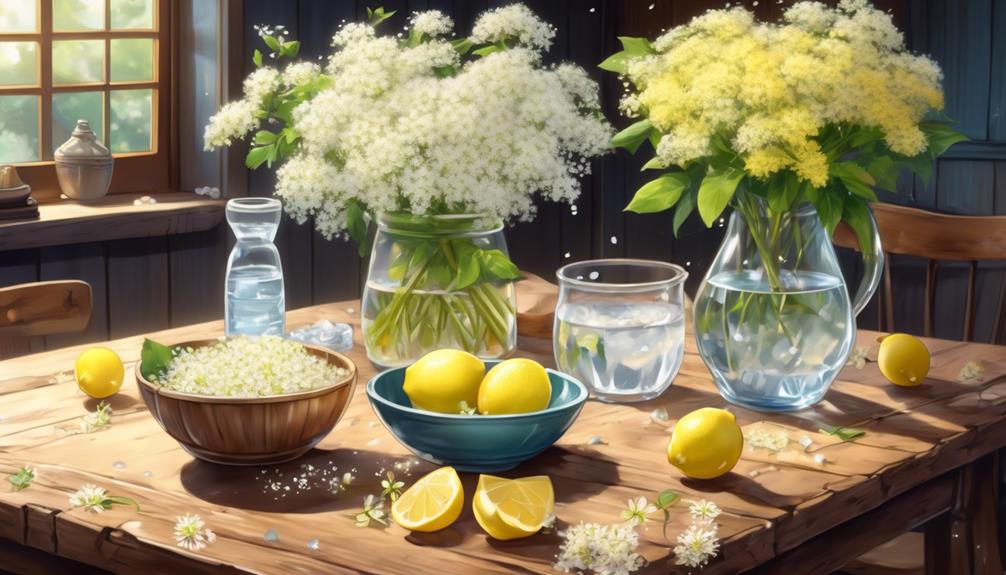 ingredients for elderflower cordial