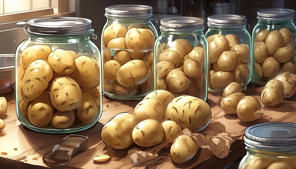 preserving potatoes in jars