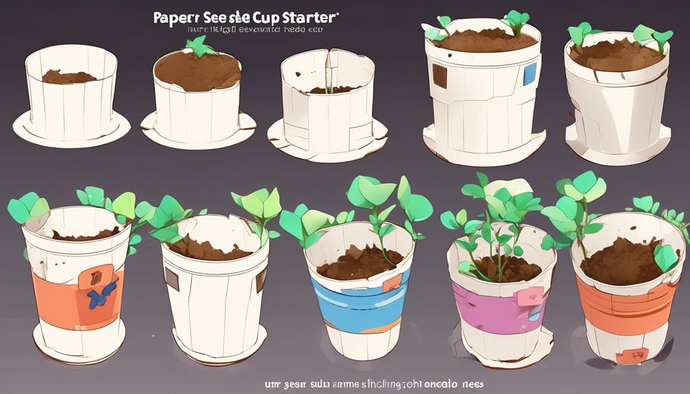 using paper cups for seed starting