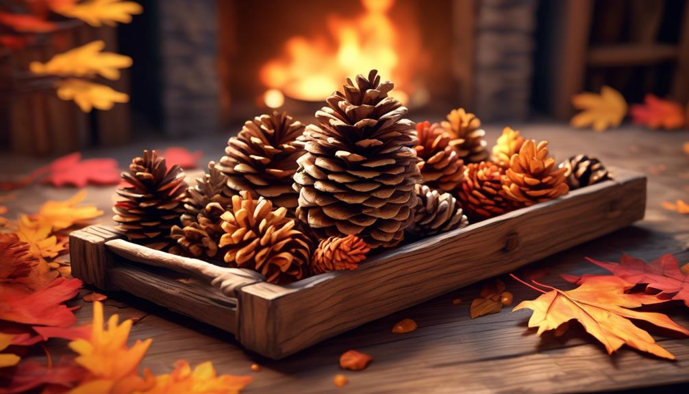 wax coated pine cone firestarters