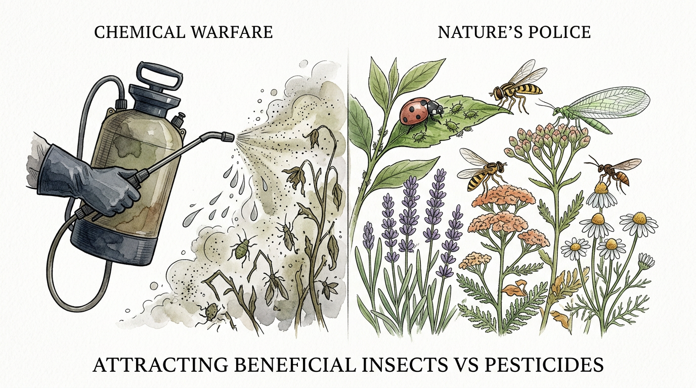 Attracting Beneficial Insects Vs Pesticides