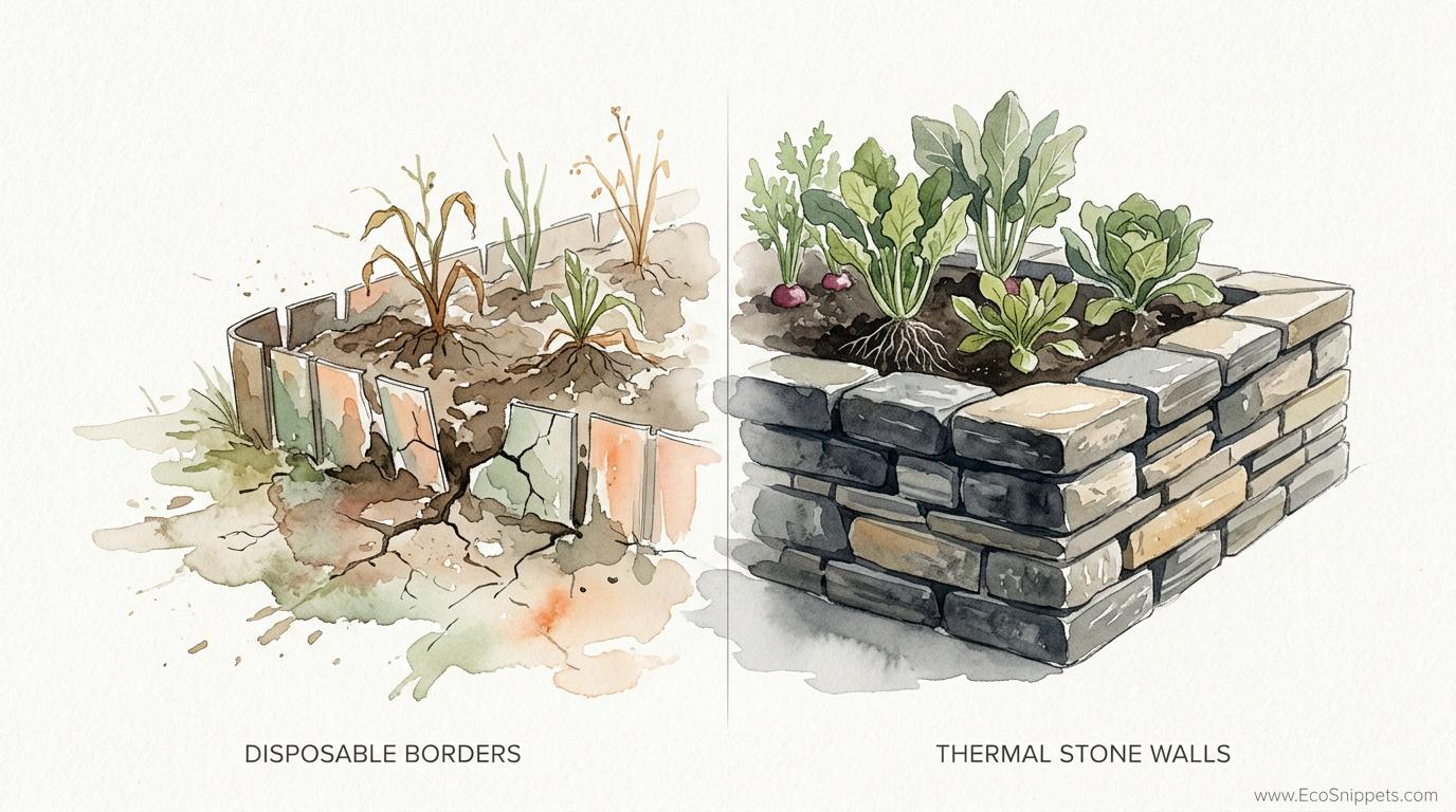 Building Permanent Stone Garden Beds