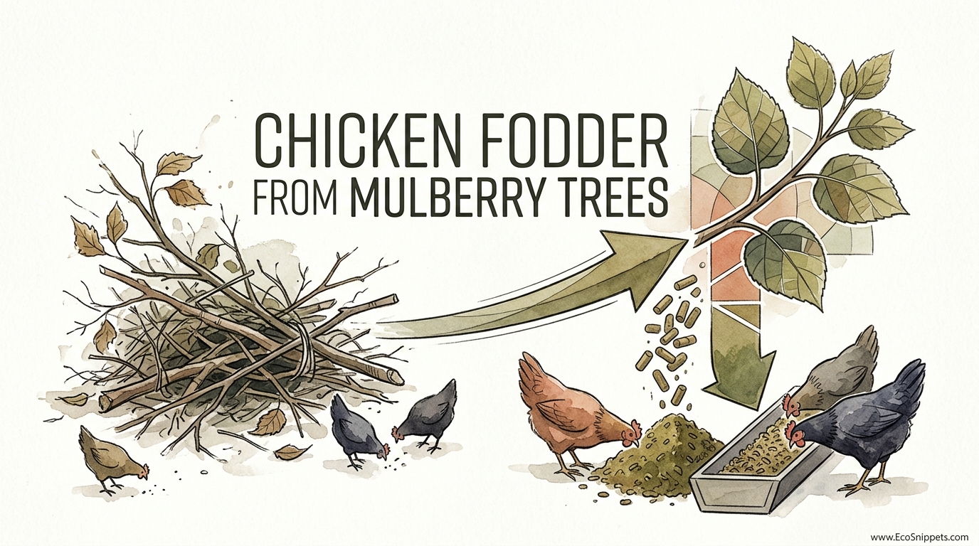 Chicken Fodder From Mulberry Trees