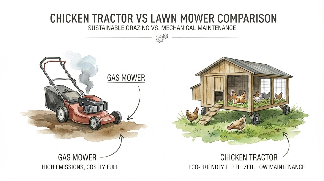 Chicken Tractor Vs Lawn Mower Comparison