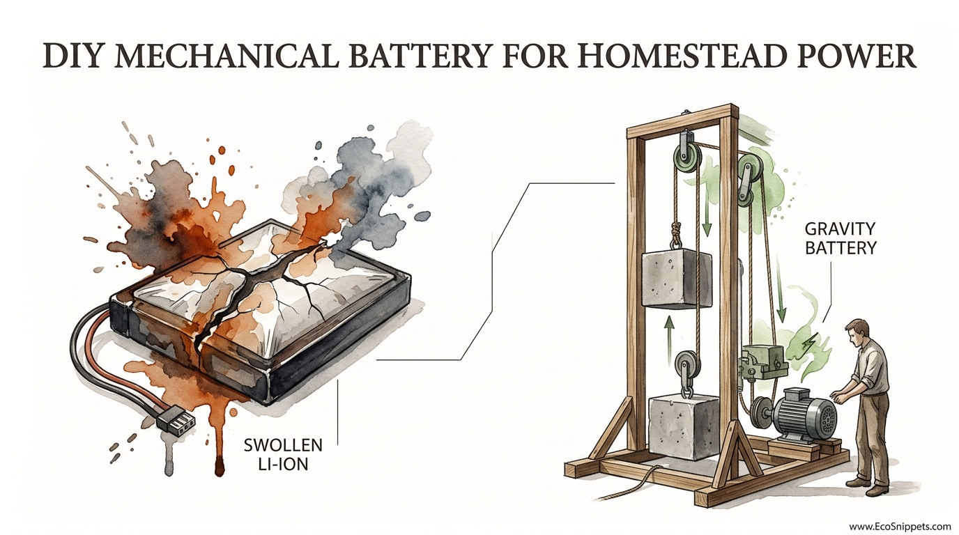 DIY Mechanical Battery For Homestead Power