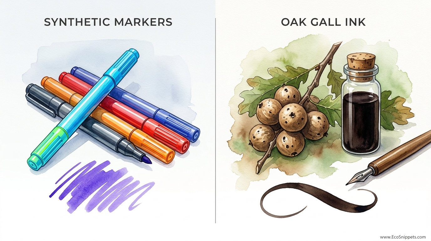 DIY Oak Gall Ink Recipe From Foraged Materials